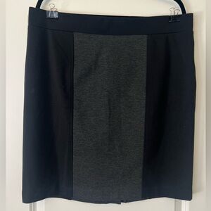 Nicole Miller Black and Gray Color Block Pencil Skirt Midi Size XL